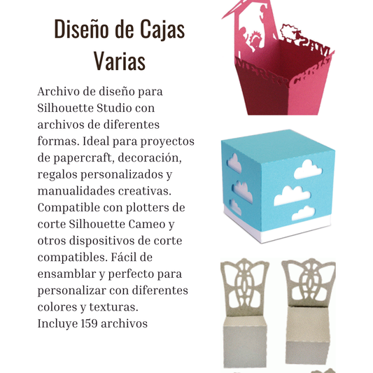 159 Archivos de corte silhouette variedad de cajas