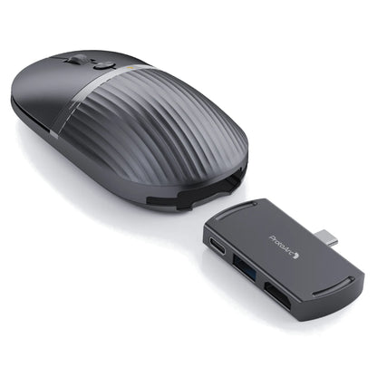 2en1 Mouse Inalámbrico Con Hub ProtoArc Travel Hub Mouse