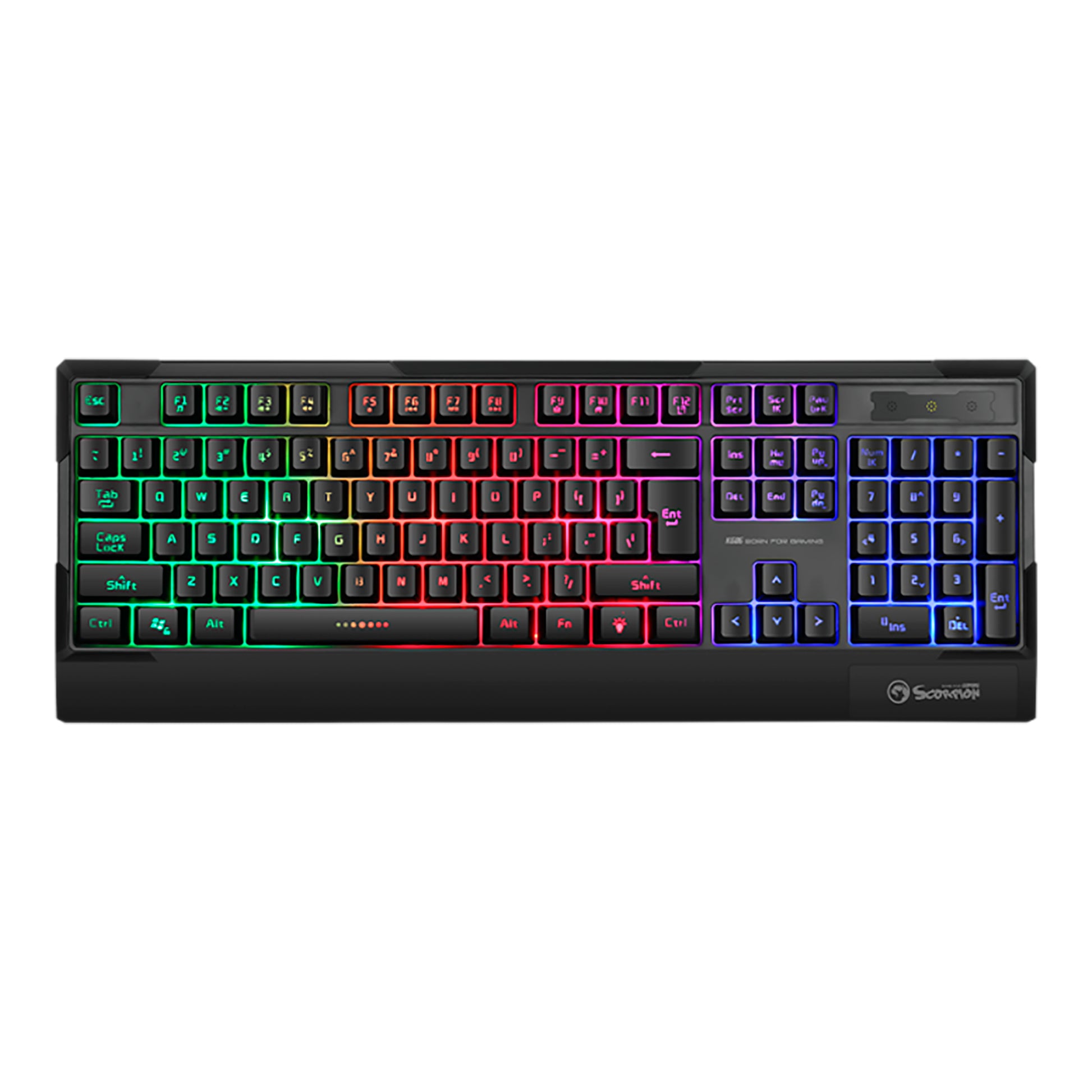 Teclado Gaming Usb Marvo K606 Retroiluminado Reposamanos