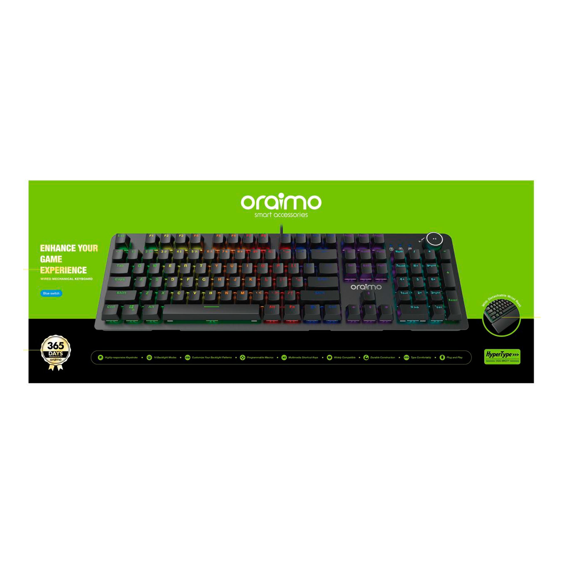 Teclado Oraimo HyperType Retroiluminación USB