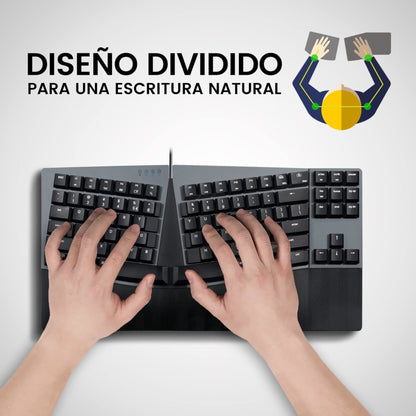 Teclado Ergonómico Usb Perixx 335 Multimedia Español