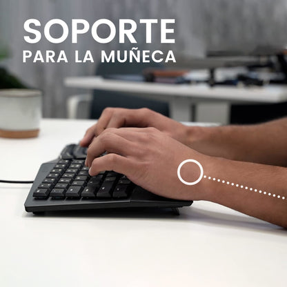 Teclado Ergonómico Usb Perixx 335 Multimedia Español