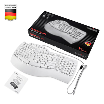 Teclado Ergonómico Usb Perixx 512 Multimedia