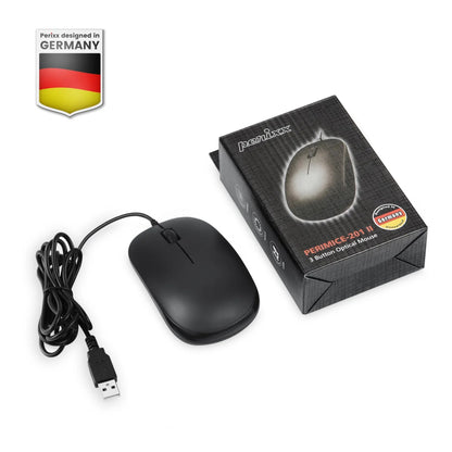 Mouse Ambidiestro Cableado Usb Perixx Permice 201