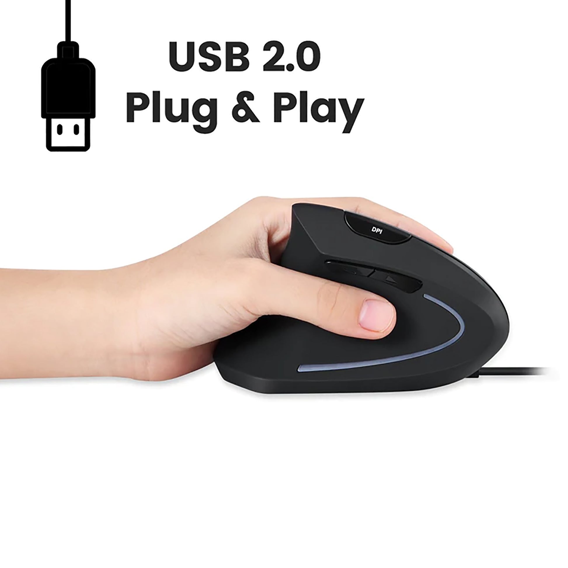 Mouse Zurdo Ergonómico Usb Perixx 513