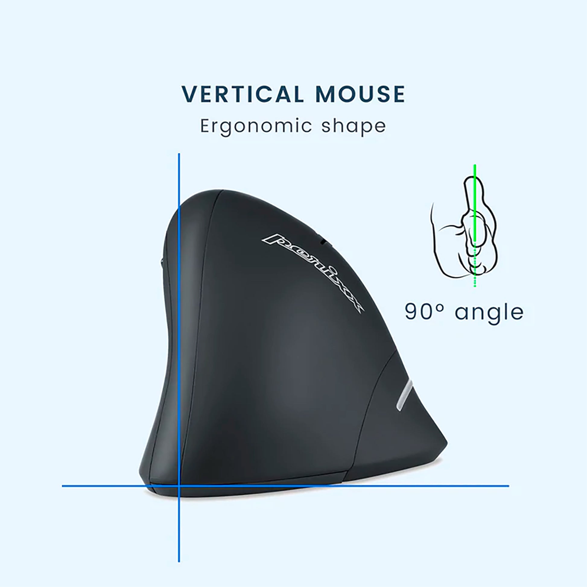 Mouse Diestro Ergonómico Inalámbrico Perixx 608