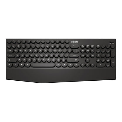 Teclado Usb BT 2,4G Philips SPK6303 104 Teclas Redondeadas