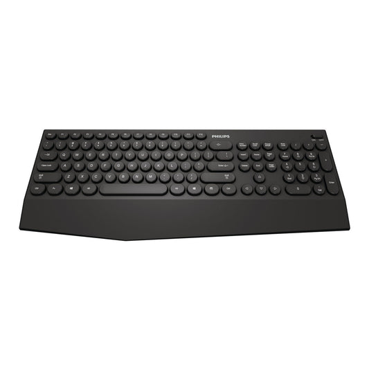 Teclado Usb BT 2,4G Philips SPK6303 104 Teclas Redondeadas