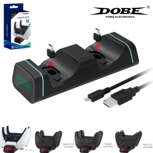 Base De Carga DOBE Para Joystick PS5 / Xbox Series S / Xbox Series X / Nintendo Switch Pro / TYX-0613